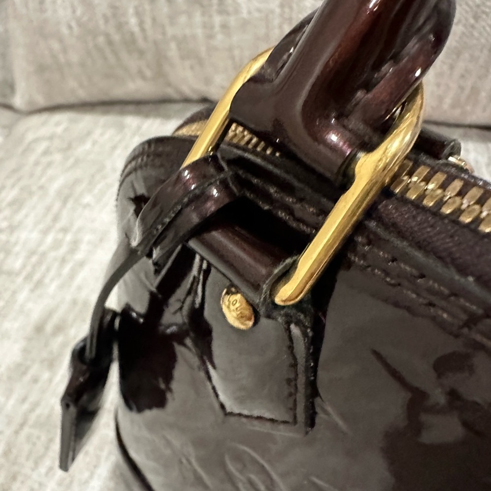 💎✨EXCELLENT 💎✨LOUIS VUITTON  Monogram Vernis Alma BB w/DUSTY/COA - Picture 9 of 16
